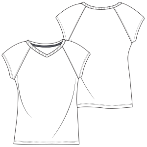 Fashion sewing patterns for T-Shirt 7072